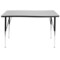 Emma and Oliver 28"W x 47.5"L Rectangle Wave Flexible Collaborative Adjustable Height Activity Table